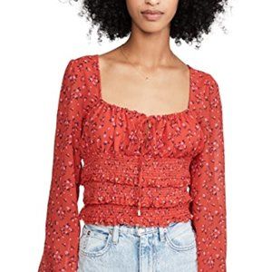 NWT Free People Printed Lolita Top